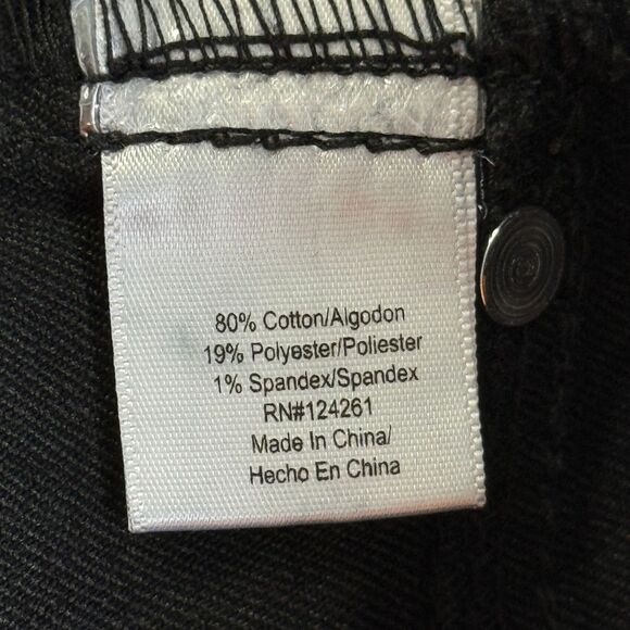 NEW Fade to Blue Denim Jeans Womens Size 10 Black Cuffed Ultimate Stretch Casual - Picture 10 of 13